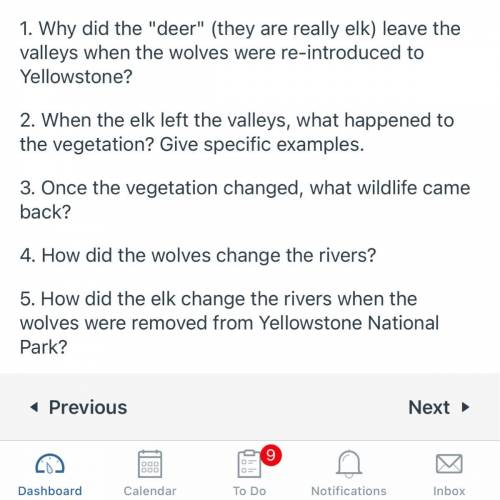 This is NOT MATH Question but please help.

Watch a video on YouTbe called “How Wolves Changed Riv