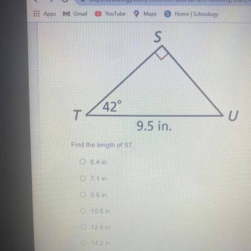 Find the length ST.
Help pleaseeee