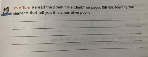 read the part where it says “Your Turn” colored in orange, then in “the climb” (the poem that you n