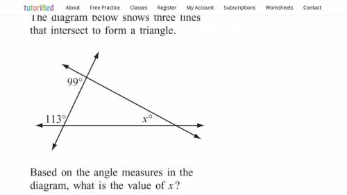 It's an angles question. I keep getting 14 degrees. How do you do it?