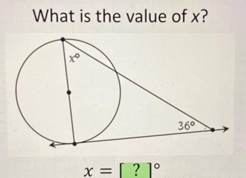 How do i find the value of x