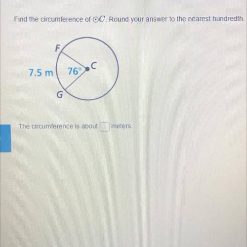 Find the circumference of c