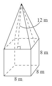 Identify the surface area of the composite figure.

Anwers:
S = 576 m2
S = 464 m2
S = 704 m2
S = 5