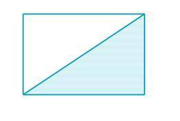 The entire rectangle below has an area of .

Find the area of the shaded triangle.
Be sure to incl