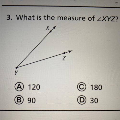 What is the measure of ∠XYZ?