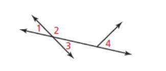 Name a pair of vertical angles in the figure.