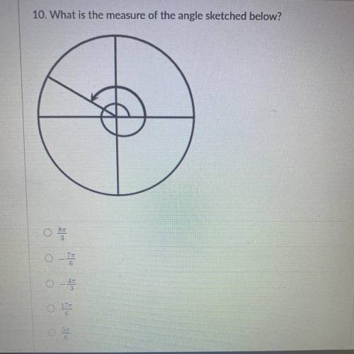 What is the measurement of the angle below?