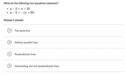 What do the following two equations represent?