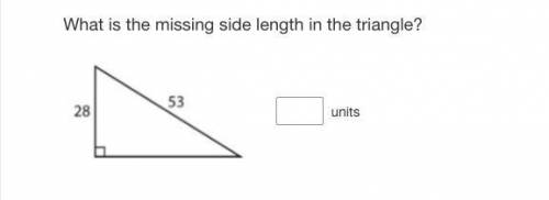 What is the missing side length in the triangle?
plsss someone help!!