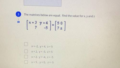 Which one is the value for x, y and z