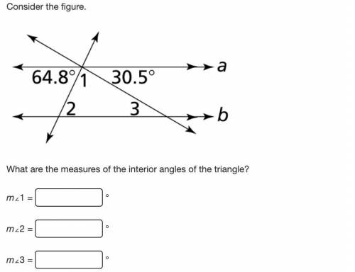 PLEASE HELP What are the measures of the interior angles of the triangle?