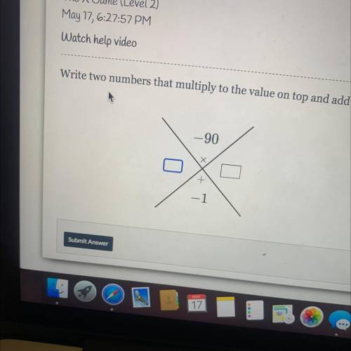 What are the answers for the two boxes?