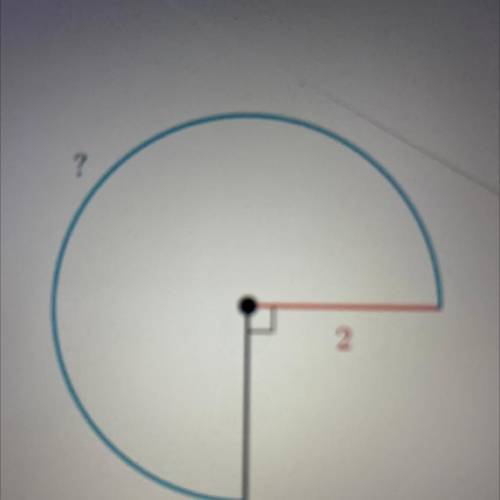 Find the arc length of the partial circle when the radius is 2