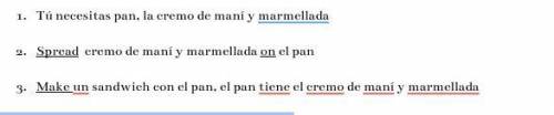 What is the Spanish translation of the underlined words?