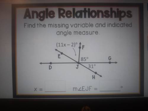 Find the missing variable and indicated angle measure
Can someone help me? Thanks! :)