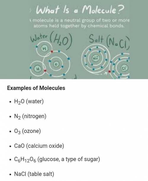 Give five example molecules​