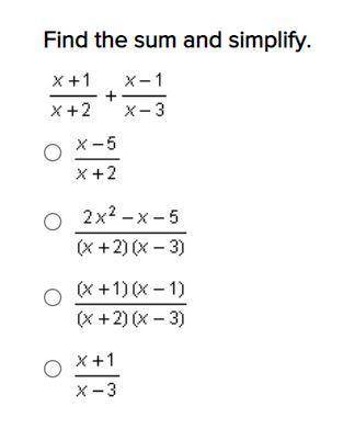 Find the sum and simplify