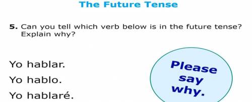 Can you tell which verb below is in the future tense? Explain why?

Yo hablar
Yo hablo.
Yo hablare