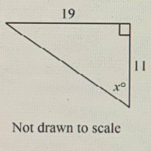 Find the value of x to the nearest degree. (not drawn to scale)

a) 30
b) 60
c) 70
d) 85