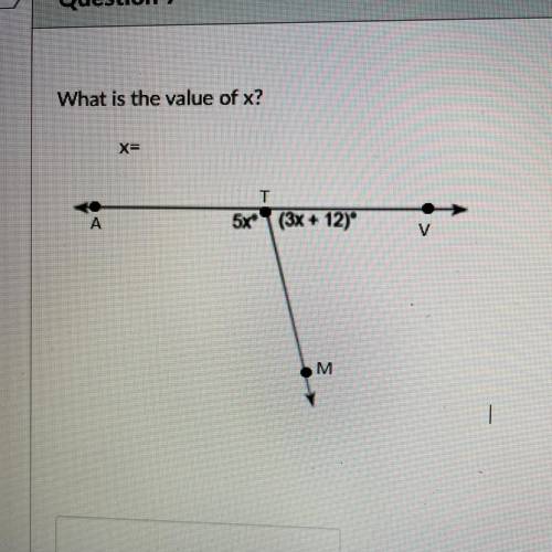 What is the value of x? Please help