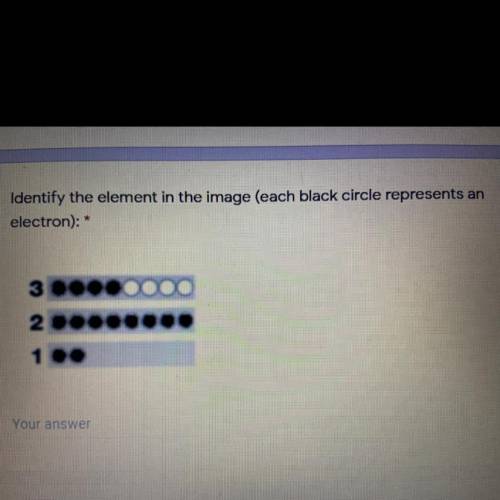 Identify the element in the image (each black circle represents an electron):