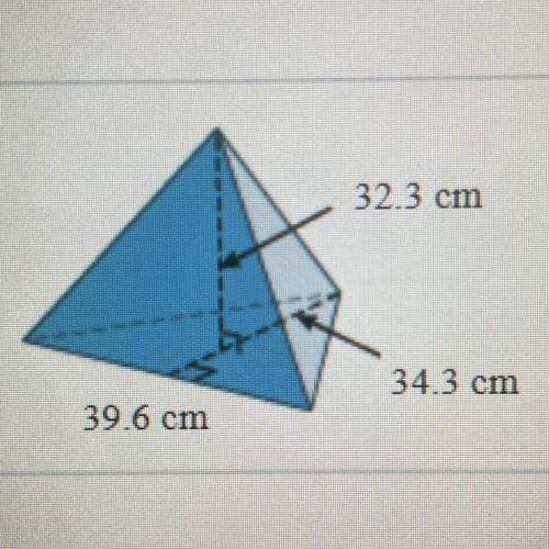 Find the volume of the regular triangular pyramid.