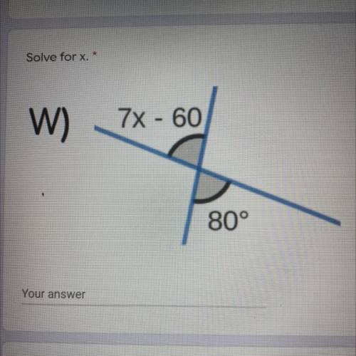 Solve for X 
Please help