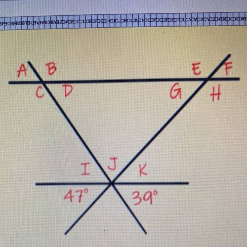Find the angles of b,c,e, and h I have the other angles I just don’t know the others