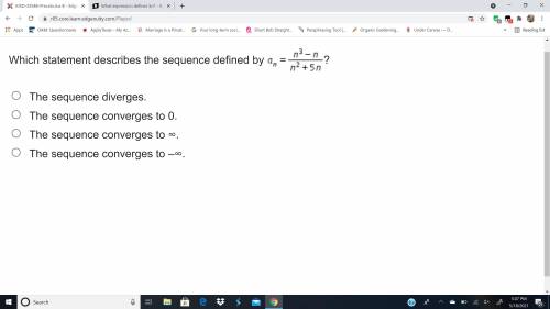 Which statement describes the sequence defined by