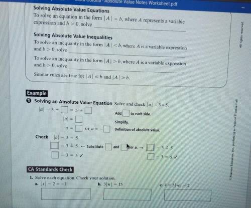 PLEASE HELP

all responses are appreciatedSolving Absolute Value Equations To solve an equation in