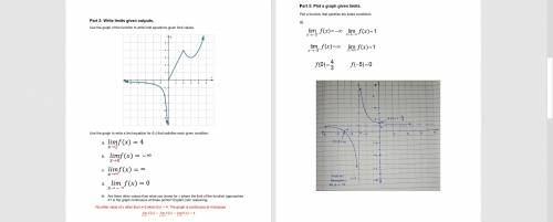 ************ This is to help others on their project

Part 1: Determine the limits of a function g