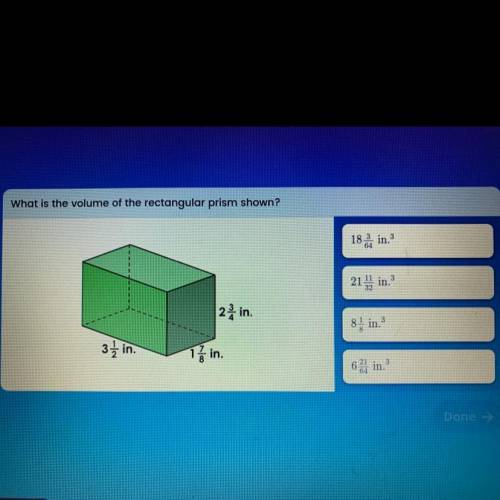 What is the volume of the rectangular prism shown?