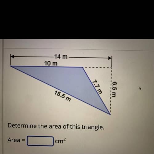 Determine the area of this triangle...