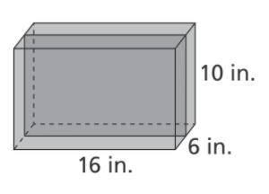 What is the area of this cross section of the rectangular prism shown?

A 160 in squared
B 96 in s