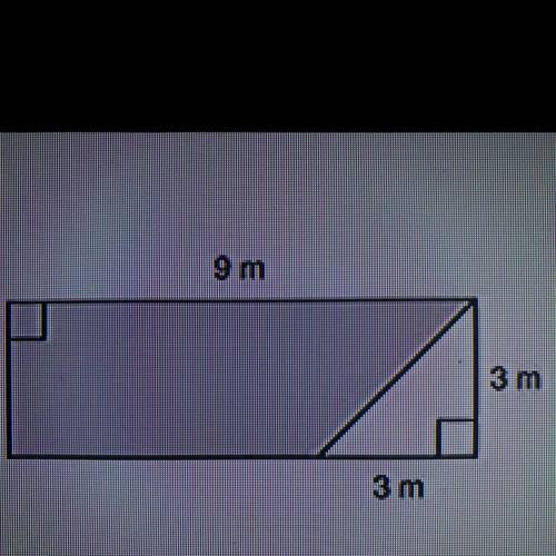 The diagram below shows a rectangle with a shaded region.

What is the area, in square meters, of