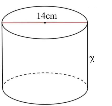 Find the height of the following cylinder which has a volume of 1538.6 cm