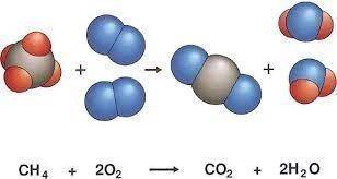 Observa la siguiente reacción química y responde. *

¿Cuáles son los productos?
I. CH4
II. 2 O2
II