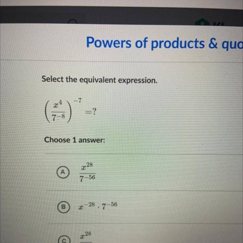 Select the equivalent expression