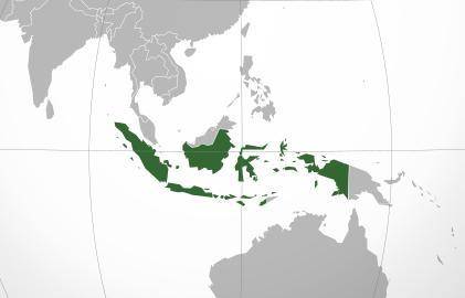 Indonesia is northwest of which continent