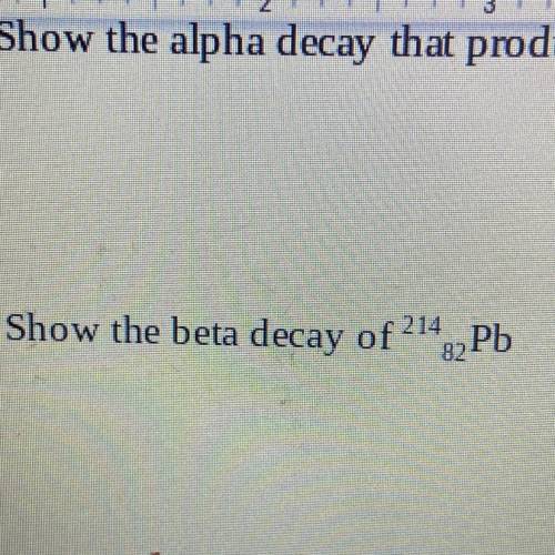 Show the beta decay of 214 82 pb