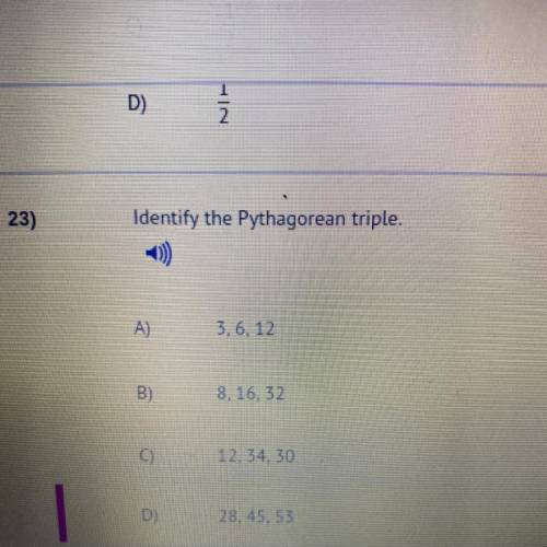 Identify the Pythagorean triple
