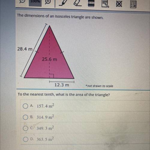 HELP PLS 
the dimensions of an triangle are shown