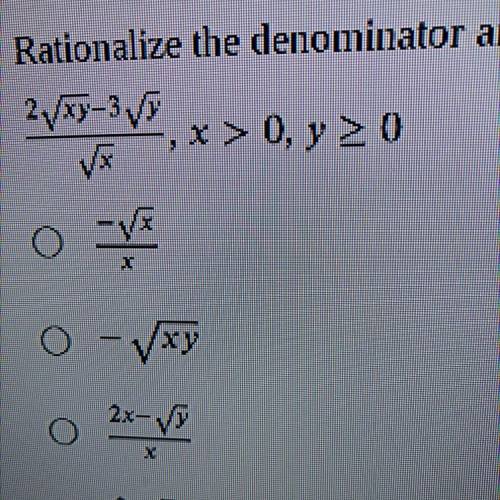 Rationalize the denominator and simplify