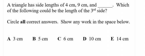Question and possible answers in image