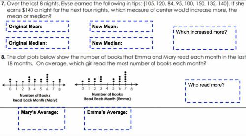 I need help with this mean, median, and averages etc. Brainliest is depending on correct answers an