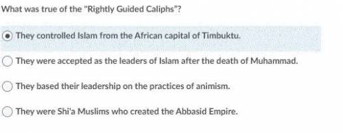 What was true of the rightly guided caliphs