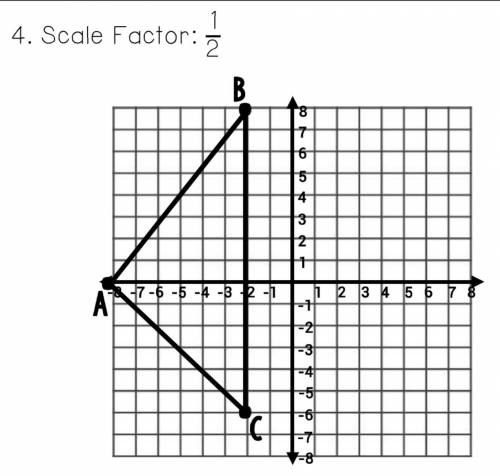 What are the coordinates of A' B' and C' after the dilation?