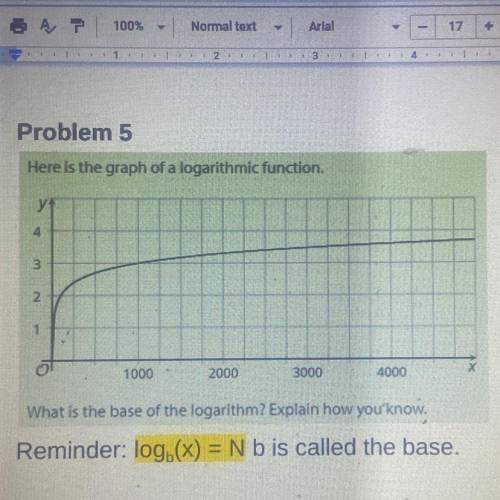 What is the base of the Logarithm? Explain how you know.