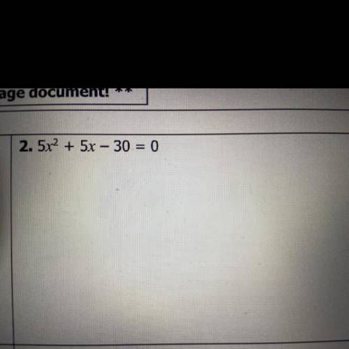 Need help Solving quadratic equation by factoring