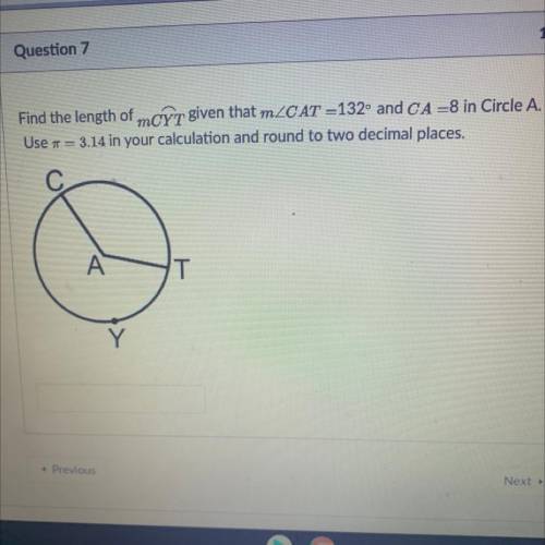 Find the length of mCYT given that m
